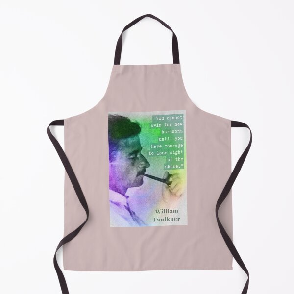 Item preview, William Faulkner portrait and quote: You cannot swim for new horizons... designed and sold by artbleed.