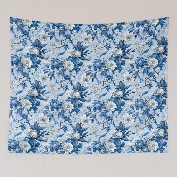 Item preview, Blue And White Flower Pattern designed and sold by BeagleDesigns.