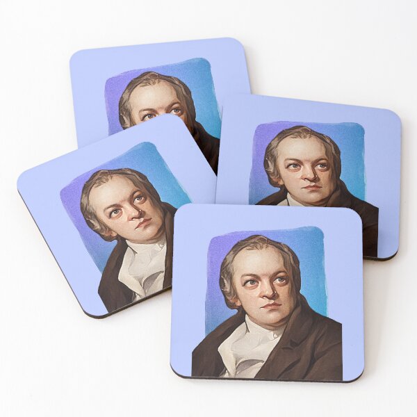 Item preview, English Poet William Blake - blue - illustration  designed and sold by Litstoy.