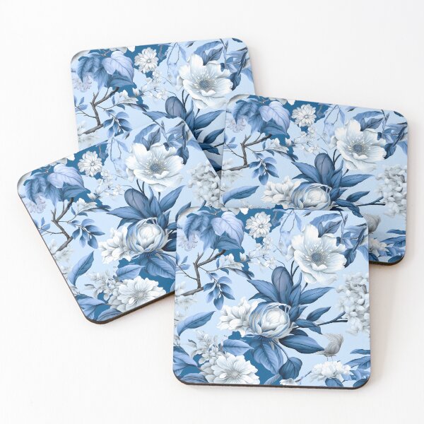 Item preview, Blue And White Flower Pattern designed and sold by BeagleDesigns.
