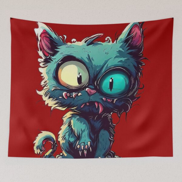Item preview, Spooky ugly cat designed and sold by TomFrontierArt.