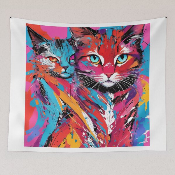 Item preview, Enchanting Feline: A Psychedelic Gaze in Moonlight designed and sold by RedArtG09.