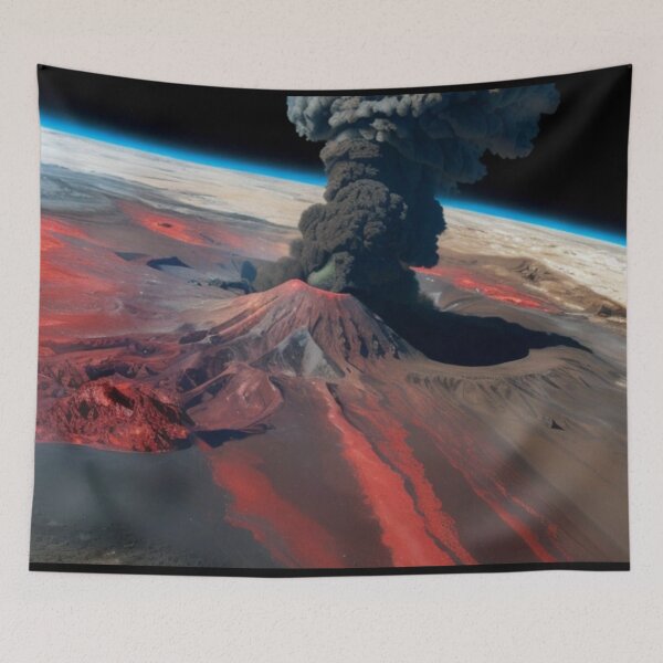 Item preview, Erupting Volcano Alien Landscape designed and sold by Source919.