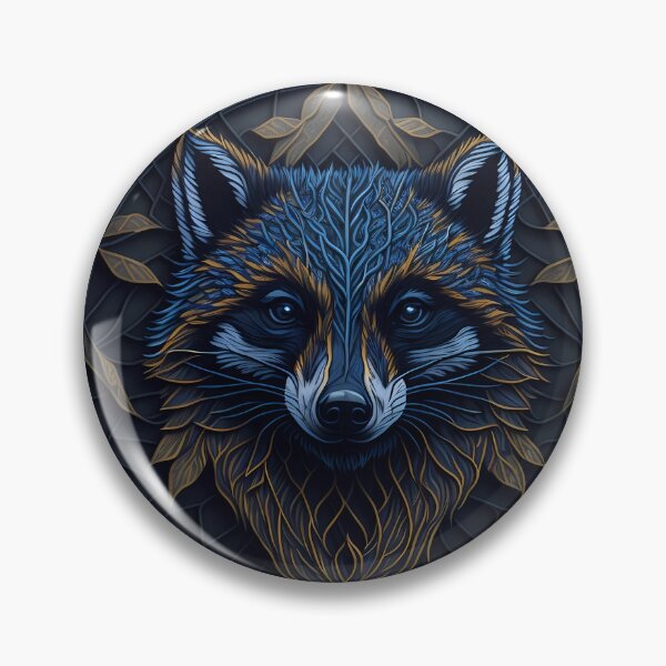 Item preview, Raccoon Face Stained Glass designed and sold by Tremerion.
