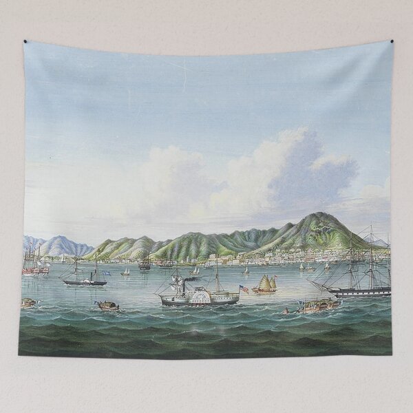 Item preview, View of Hong Kong and the River Bird Steamer designed and sold by tomorrowsart.