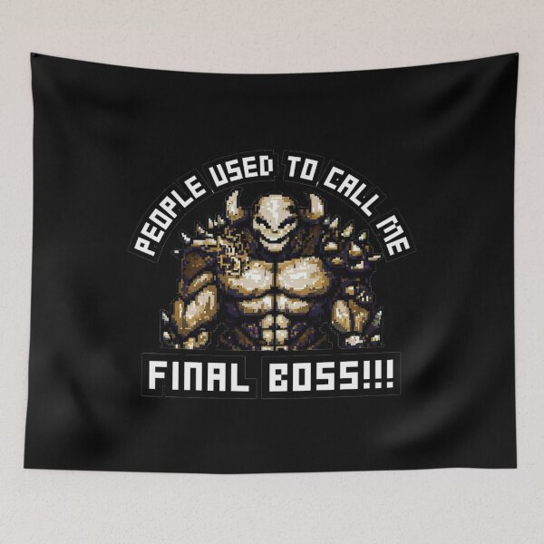 Item preview, Gamer Quotes: People Used To Call Me Final Boss!!!. Pixel Art designed and sold by OB Print.