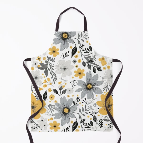 Item preview, Yellow and Grey Floral designed and sold by BeagleDesigns.