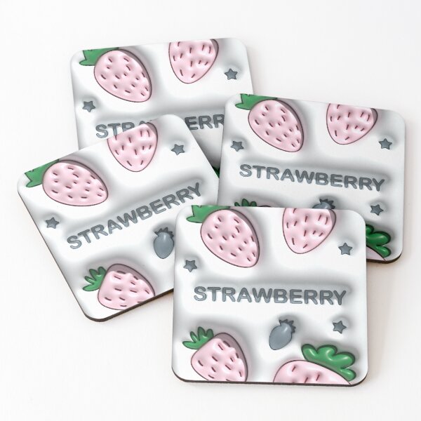 Item preview, 3d  marshmallow strawberry designed and sold by SoykAart.