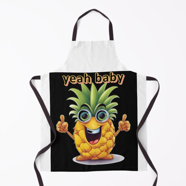 Item preview, Copy of Pineapple, yeah baby By Jonathan P. and AI black background designed and sold by JonathanP514.