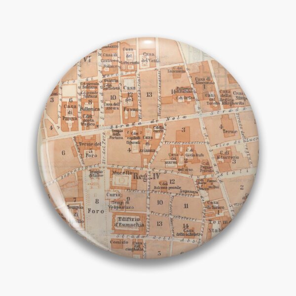 Item preview, Vintage Map of Pompeii Italy (1909) designed and sold by BravuraMedia.