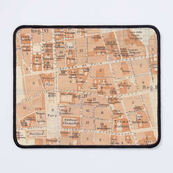Item preview, Vintage Map of Pompeii Italy (1909) designed and sold by BravuraMedia.