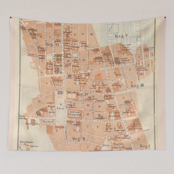 Item preview, Vintage Map of Pompeii Italy (1909) designed and sold by BravuraMedia.