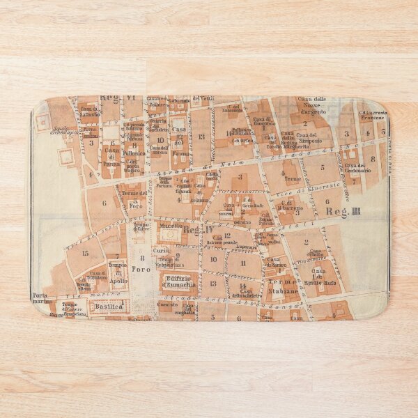Item preview, Vintage Map of Pompeii Italy (1909) designed and sold by BravuraMedia.