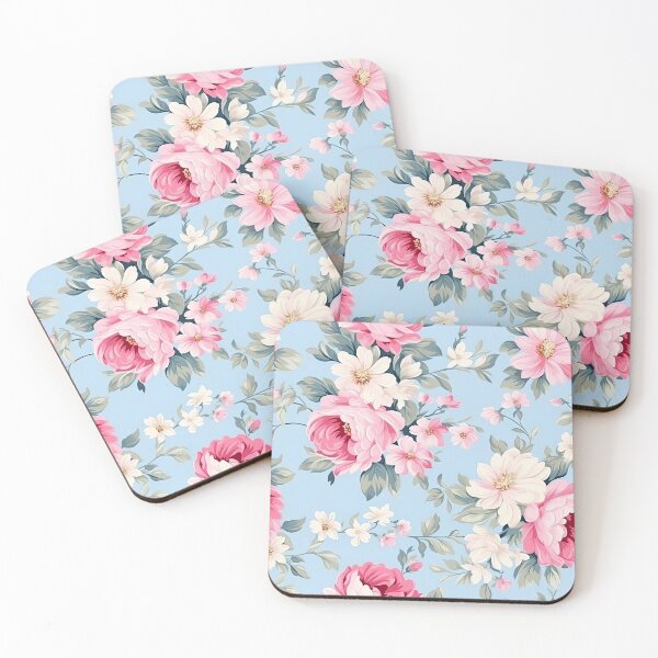 Item preview, Pink and Blue Floral designed and sold by BeagleDesigns.
