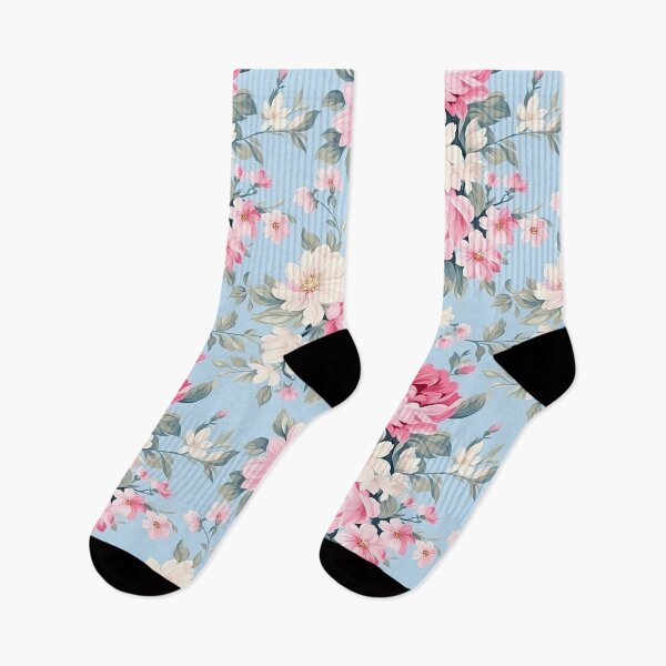 Item preview, Pink and Blue Floral designed and sold by BeagleDesigns.