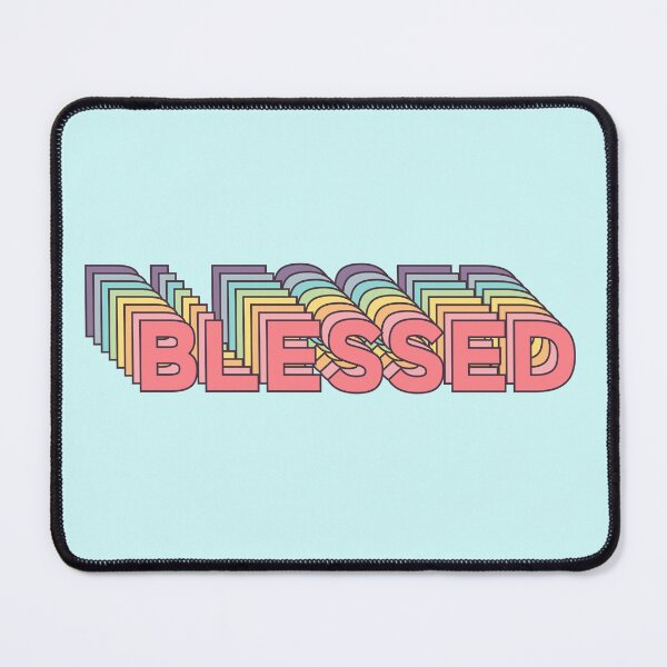 Item preview, Blessed Colorful Retro Pastel Style Typography | Christian Apparel designed and sold by Allwhopraisehim.