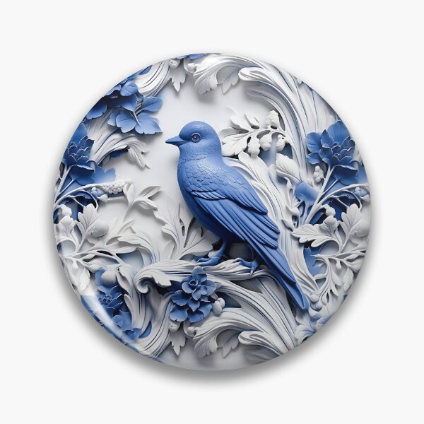 Item preview, Flight of Elegance 2 - Blue Bird Soaring over a Floral Arrangement 3D designed and sold by vadimcarazan.