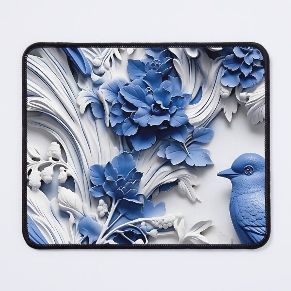 Item preview, Flight of Elegance 2 - Blue Bird Soaring over a Floral Arrangement 3D designed and sold by vadimcarazan.