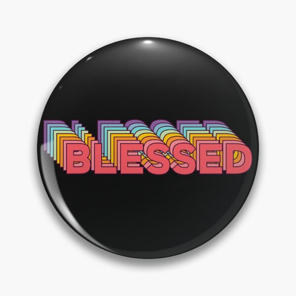 Item preview, Blessed Colorful Retro Bold Color Style Typography | Christian Apparel  designed and sold by Allwhopraisehim.