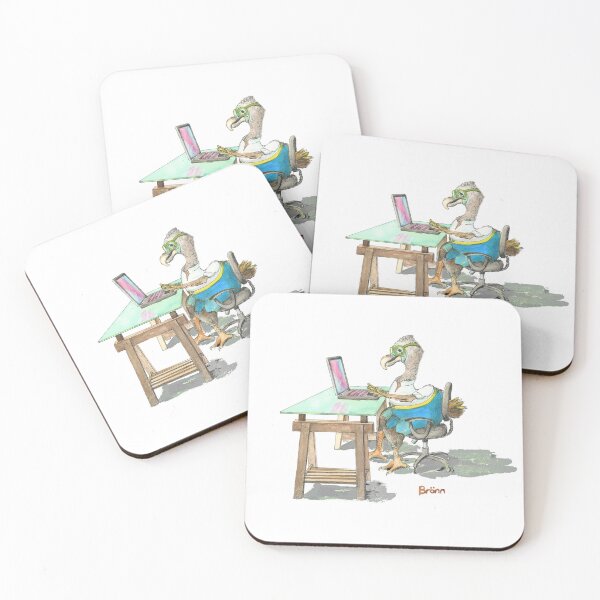 Item preview, Dodo on her laptop working from home designed and sold by DodoGallery.