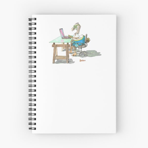 Item preview, Dodo on her laptop working from home designed and sold by DodoGallery.