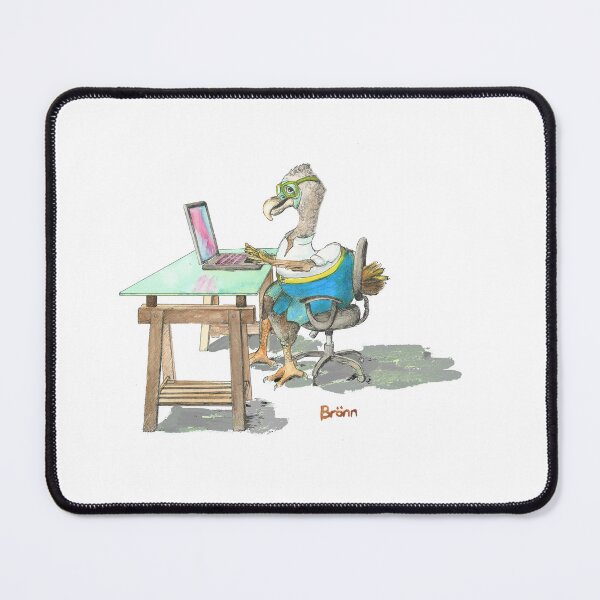 Item preview, Dodo on her laptop working from home designed and sold by DodoGallery.