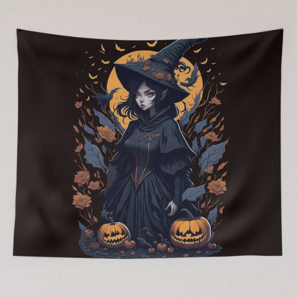 Item preview, Bewitching Night: Halloween Black Witch designed and sold by zoughlal.