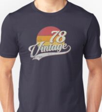 40th Birthday Vintage 1978 Retro Distressed Gift Shirt Unisex T-Shirt