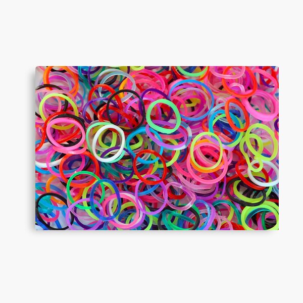 Colorful loom rubber bands Canvas Print