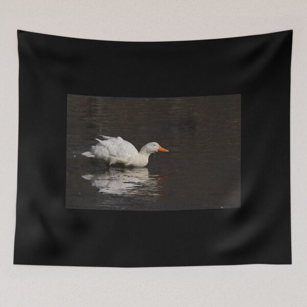 Item preview, American Pekin - White Peking Duck Background - Shadows and Light of Majestic Colors in Nature designed and sold by LivingWild.