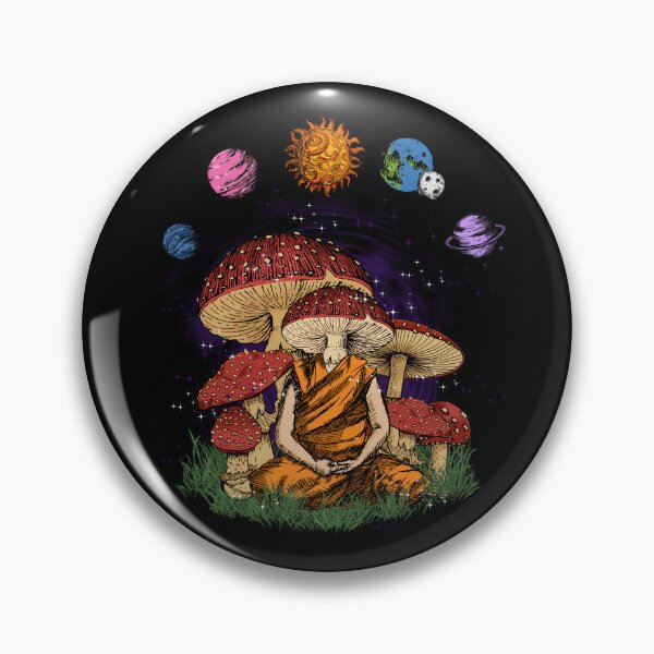 Item preview, Magic mushroom meditating yoga buddha | dharma, ahimsa designed and sold by ThirdEyeDesign1.