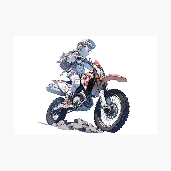 KREA - extremely beautiful photo of a white marble statue of an anime girl  with colorful motocross logos and motorcycle helmet with closed visor,  colorful smoke in the background, carved marble statue,