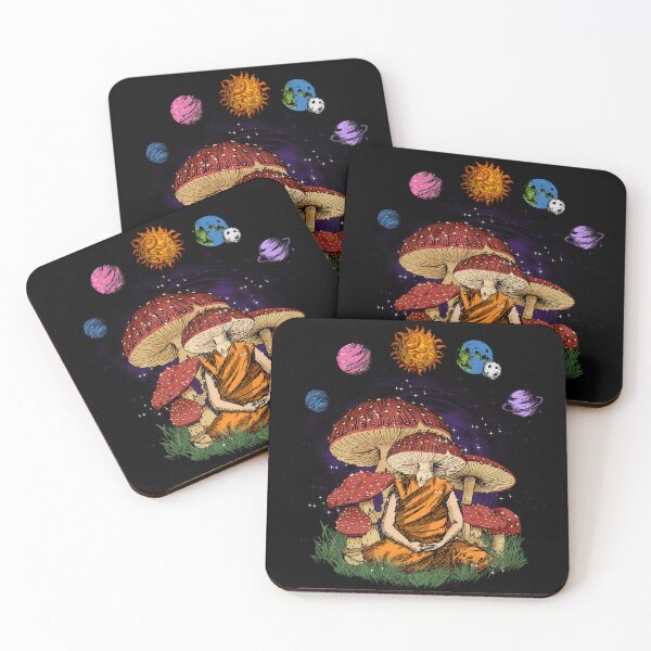 Item preview, Magic mushroom meditating yoga buddha | dharma, ahimsa designed and sold by ThirdEyeDesign1.