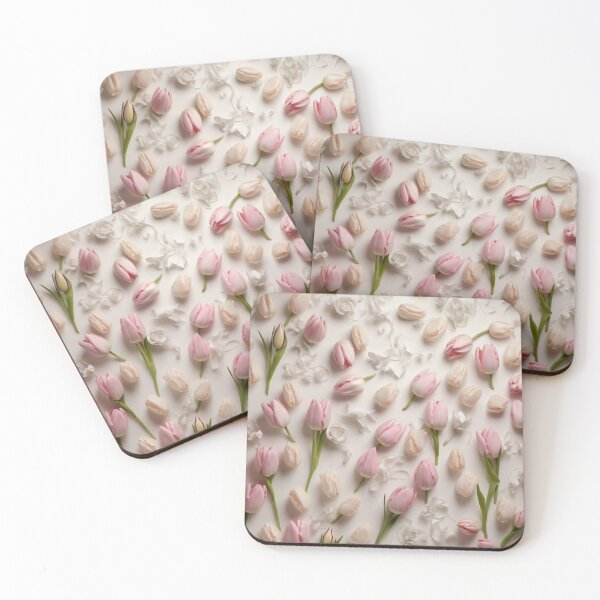 Item preview, Pastel Pink Tulips Floral designed and sold by CoputerEasel.