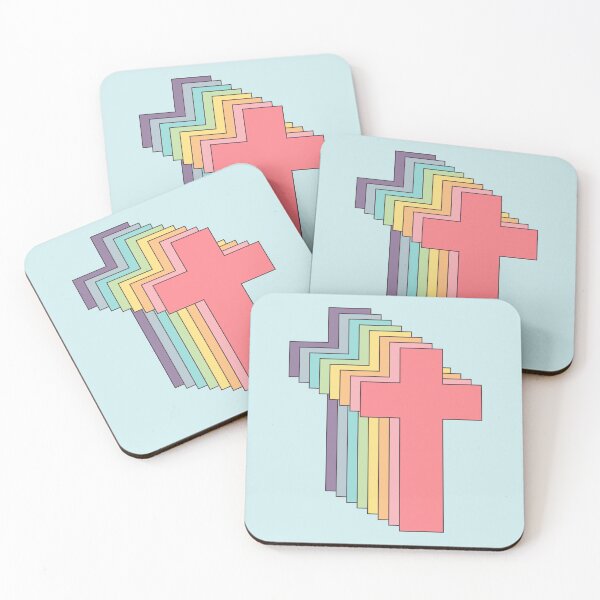 Item preview, Cross Pastel Retro Style | Christian Apparel | Jesus Loves You designed and sold by Allwhopraisehim.