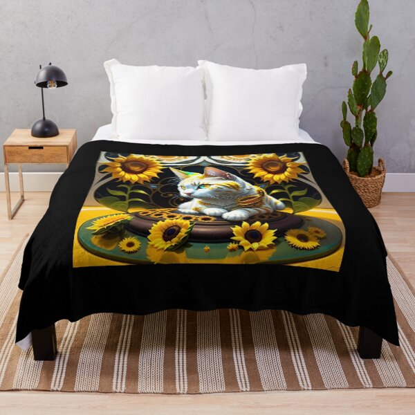 Item preview, Cat and sunflowers 8 designed and sold by RedWolfDisigne.
