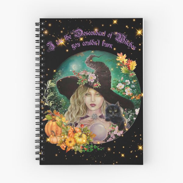 Item preview, Witch with black kitten designed and sold by Gabriella Szabo.