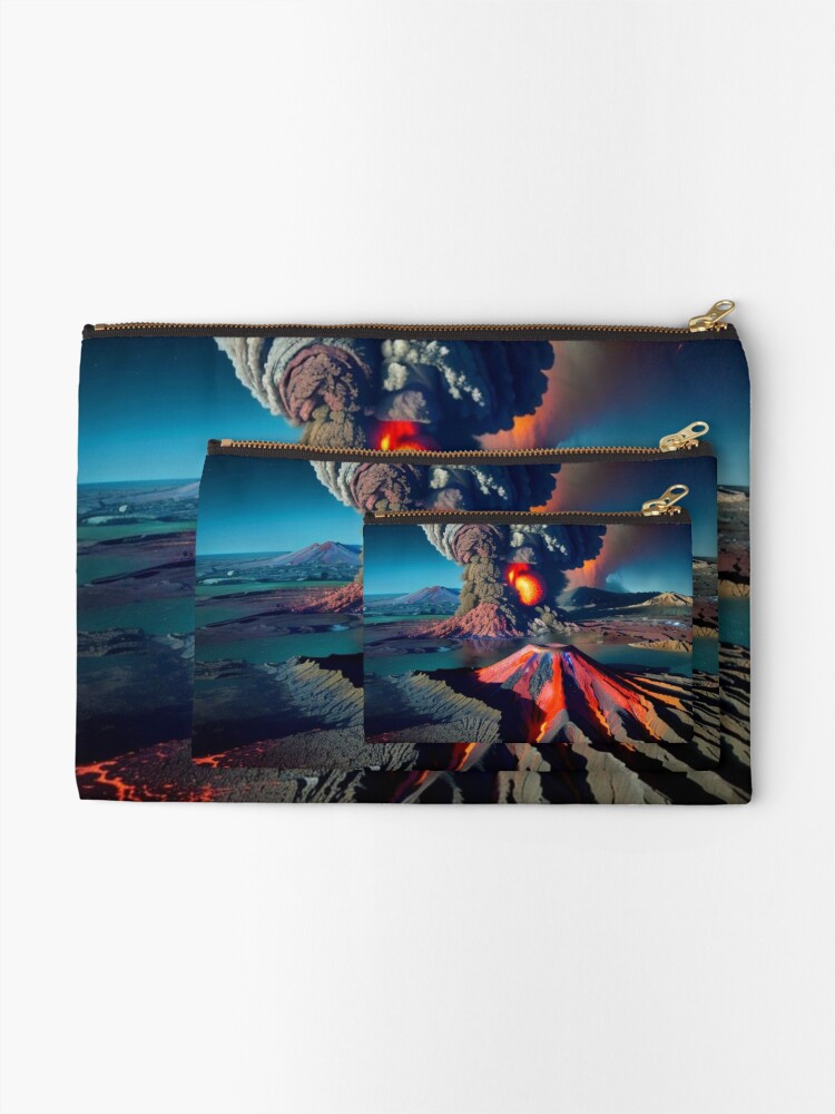 Thumbnail 2 of 4, Zipper Pouch, Volcanic Eruption Disaster designed and sold by Source919.