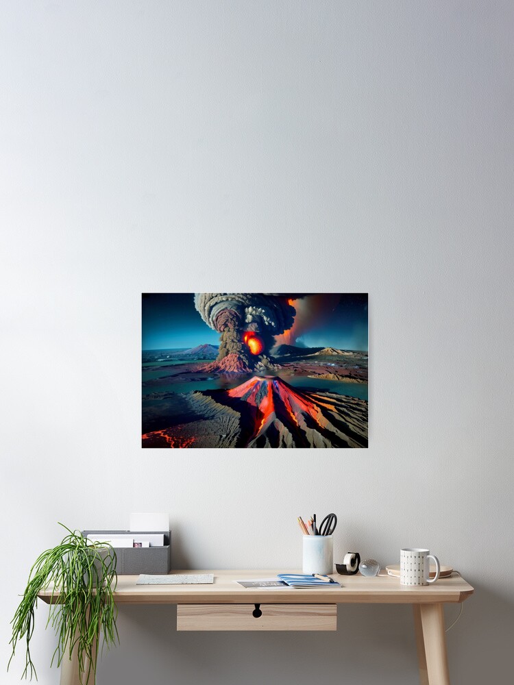 Thumbnail 2 of 3, Poster, Volcanic Eruption Disaster designed and sold by Source919.