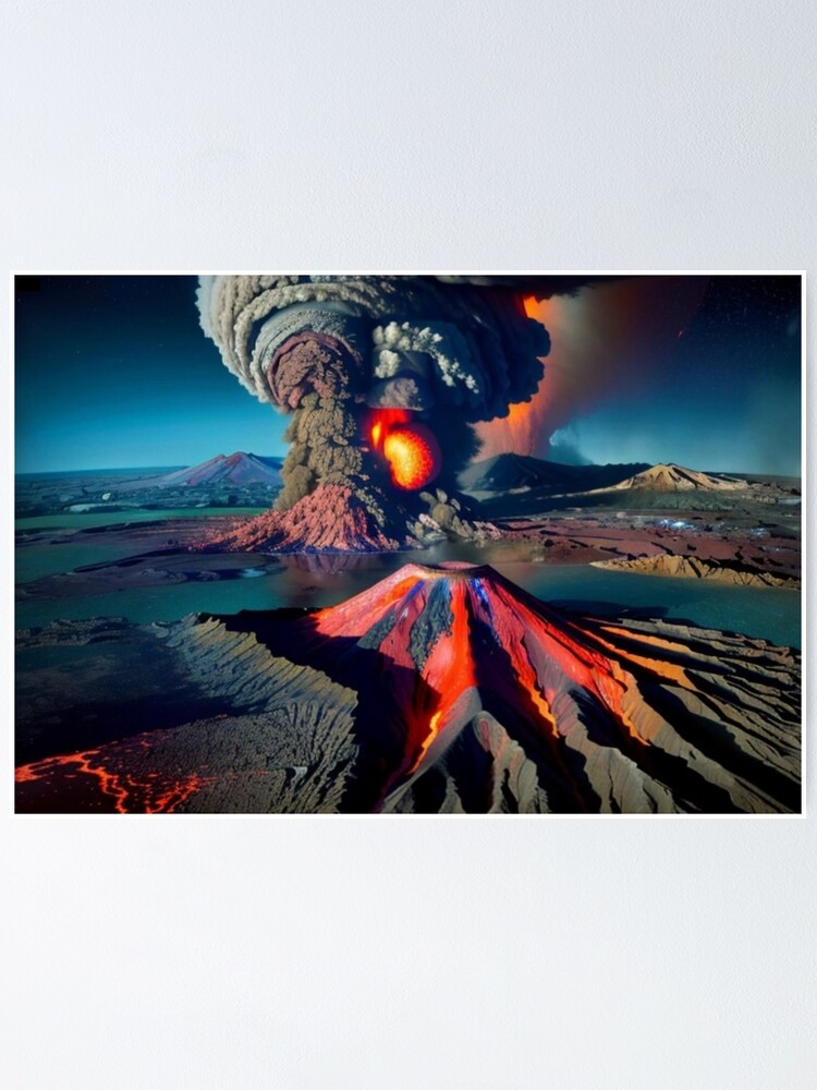 Thumbnail 1 of 3, Poster, Volcanic Eruption Disaster designed and sold by Source919.