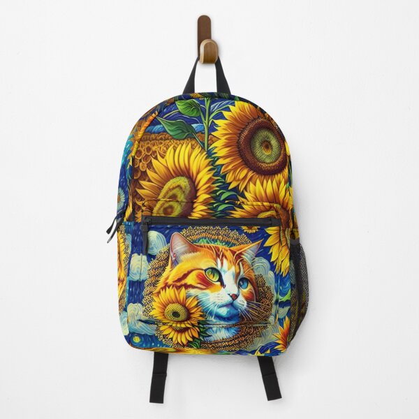 Item preview, Cat and sunflowers 10 designed and sold by RedWolfDisigne.