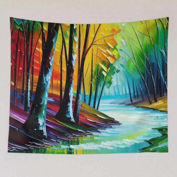 Item preview, River Through Forest designed and sold by ArtFactoryAI.