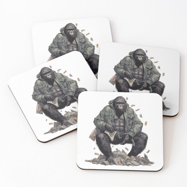 Item preview, Wealthy Gorilla Cartoon: A Quirky Symbol of Financial Success designed and sold by janedewaard.