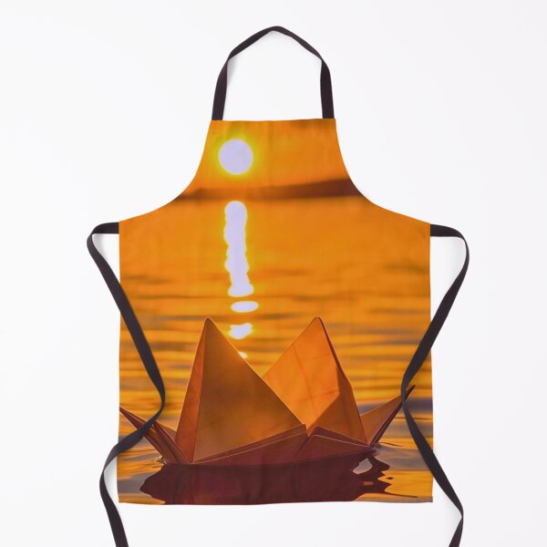 Item preview, Paper Dreams on the Horizon: Origami Boat at Sunset designed and sold by LeafyLanePrints.
