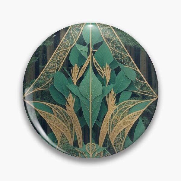 Item preview, Green and Gold Tree Pattern  designed and sold by Theo-B.