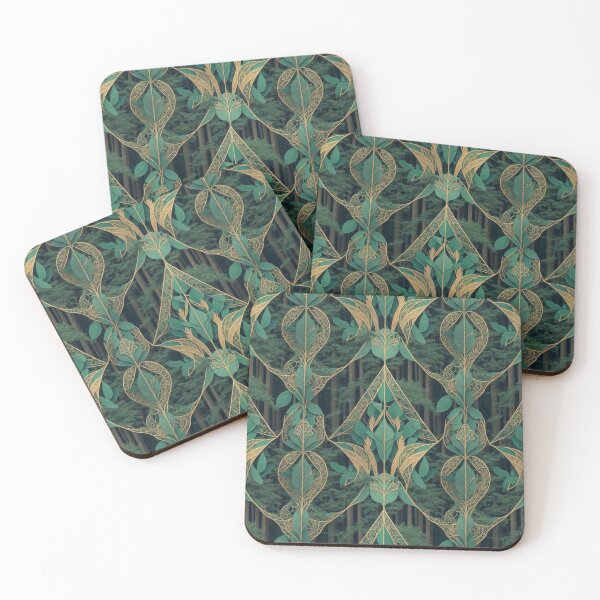 Item preview, Green and Gold Tree Pattern  designed and sold by Theo-B.