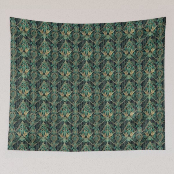 Item preview, Green and Gold Tree Pattern  designed and sold by Theo-B.