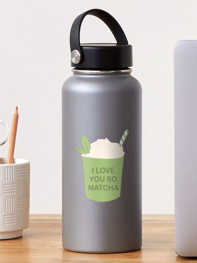 I love you so matcha Glass Cup, Straw & Lid – Oh Matcha