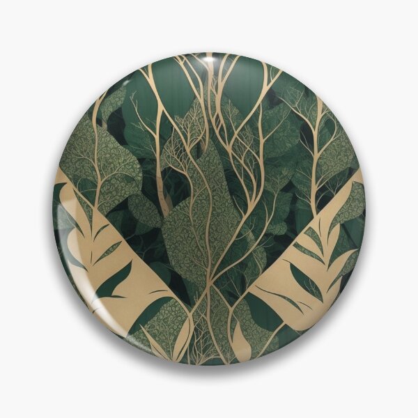 Item preview, Intricate Green and Gold Tree Pattern  designed and sold by Theo-B.