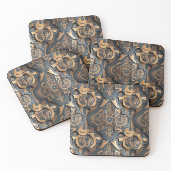 Item preview, Blue and Gold Pattern  designed and sold by Theo-B.